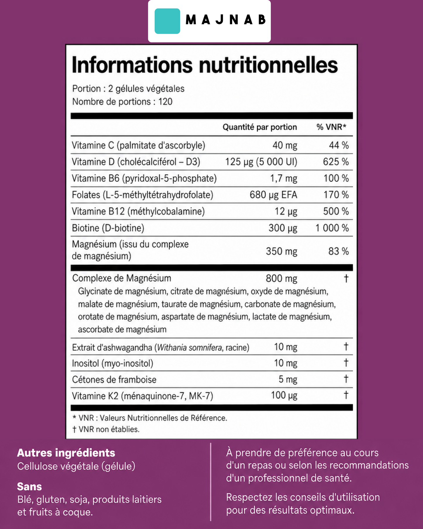 Complexe Magnésium 20-en-1 — Formule Femme