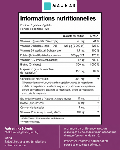Complexe Magnésium 20-en-1 — Formule Femme